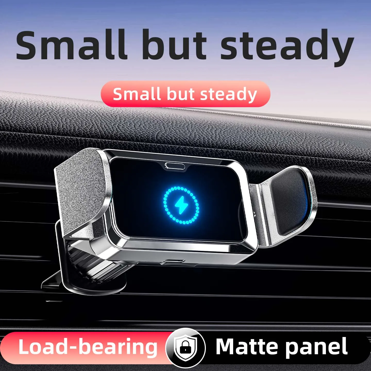 2026 New Car Wireless Charging Automatic Clamp Mobile Phone Holder Tight Black Technology Automotive Navigation Air Outlet