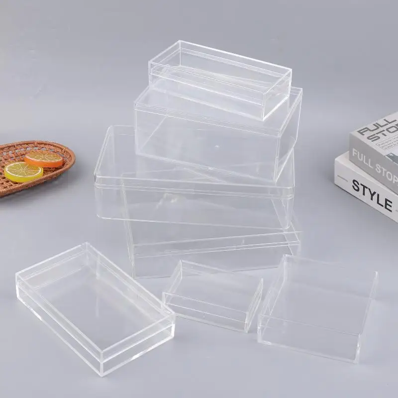Clear Rectangular, Dense Acrylic Storage Box for Food, Gift Items, and Landscaping Plants