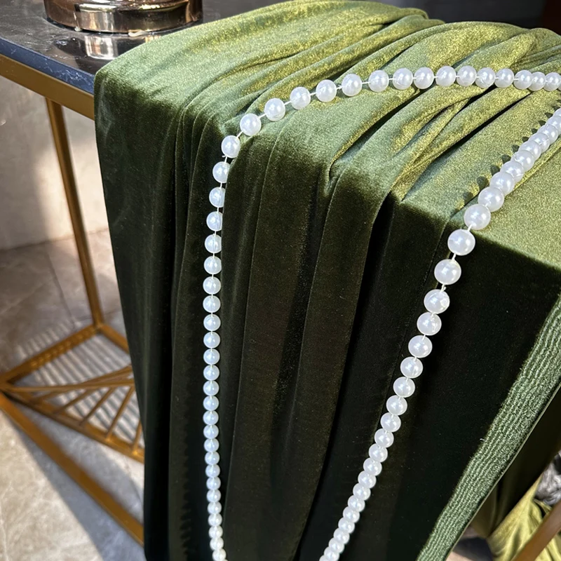 نسيج مخملي ناعم لفستان رسمي جيد ثنى خلفيات للتصوير الفوتوغرافي حفل زفاف تزيين الستار القماش DIY بها بنفسك مواد الخياطة