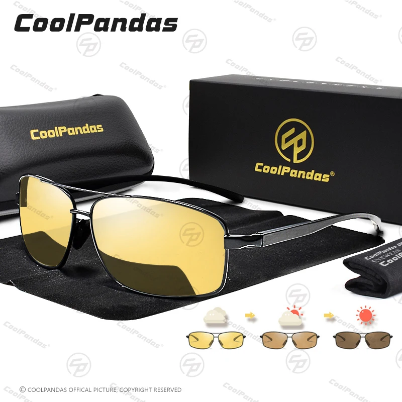 

CoolPandas мужские поляризационные солнцезащитные очки фотохромные очки для вождения антибликовые очки zonnebril heren линзы ночного видения