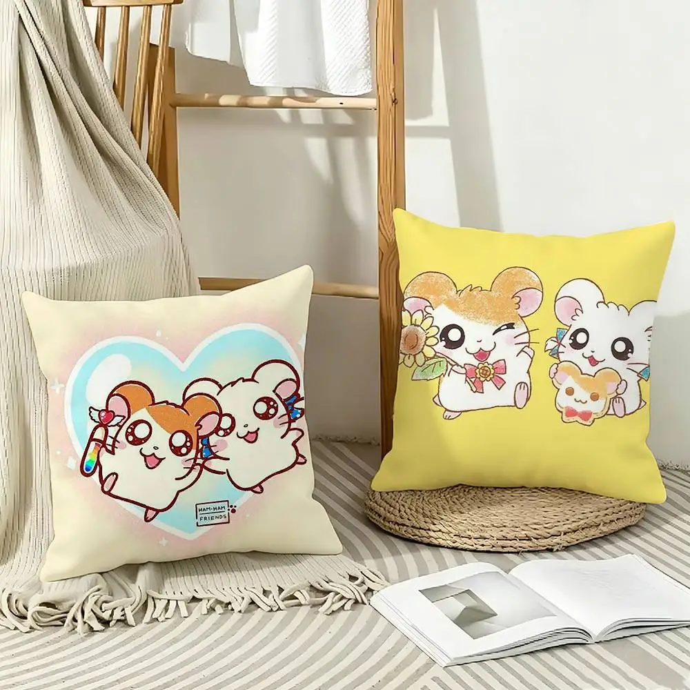 Japanese H-Hamster Cute   Pillow Case Pattern Printed Pillowcase For Living Room Sofa Cushion Cover