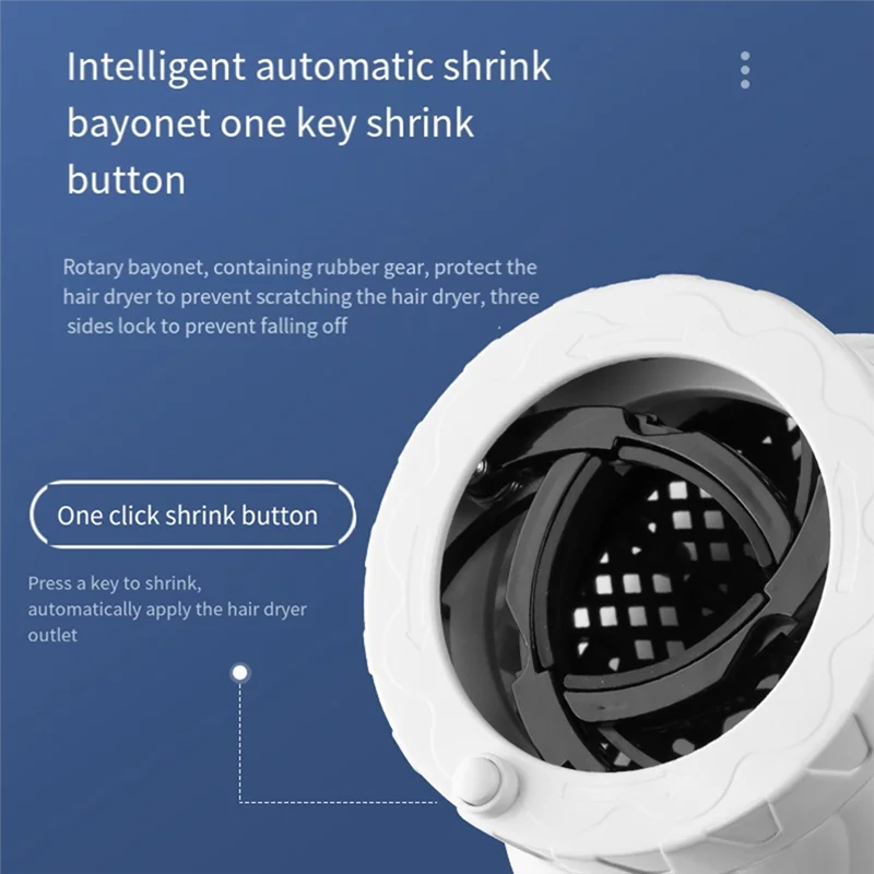 ABBK-Cappuccio per asciugacapelli con interfaccia universale per cappa da parrucchiere che soffia styling dei capelli ricci Styling Sostituzione dell'asciugacapelli Nero