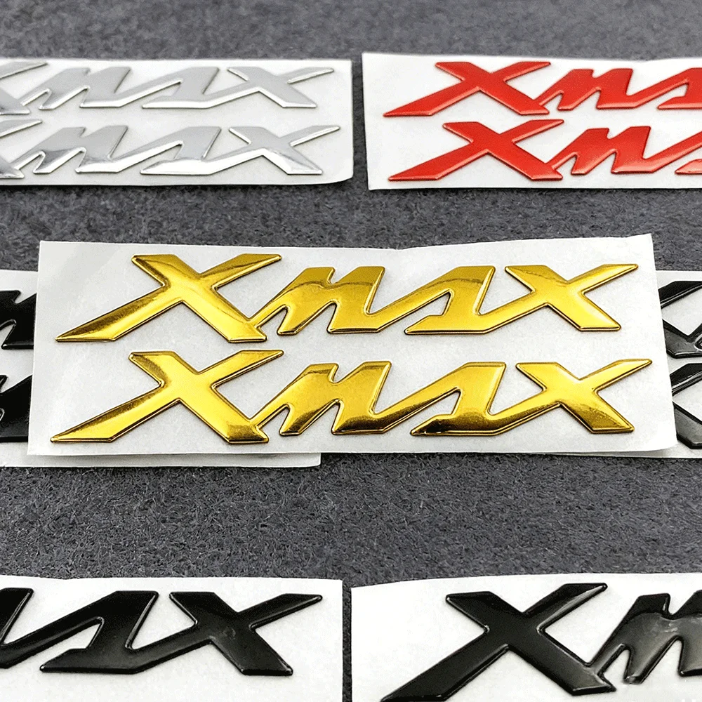 2Pcs 3D Logo Sticker Epoxy Resin Decal Motorcycle Scooter Body Emblem Waterproof Badge