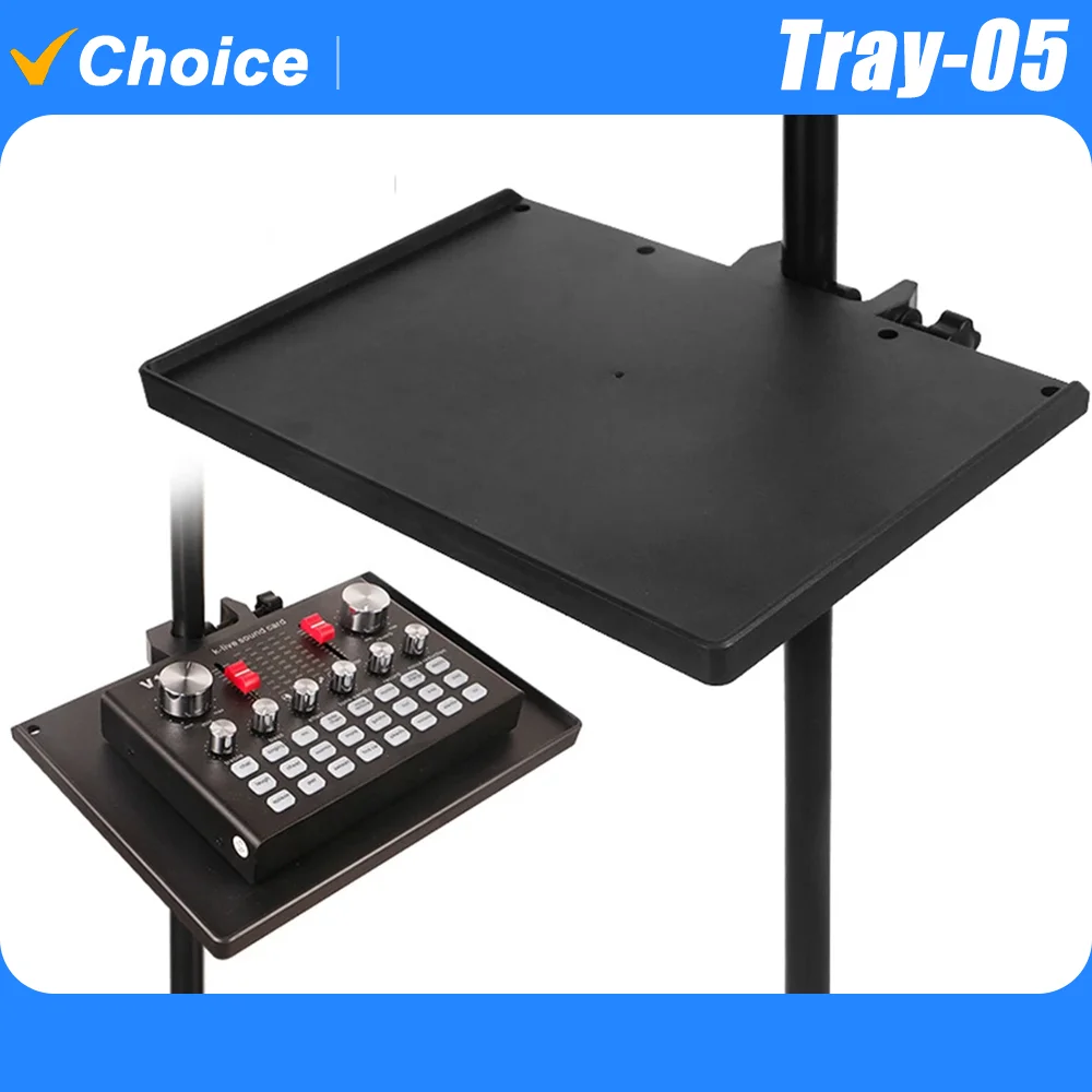 Sound Card Tray Universal Live Microphone Stand Sound Card Tray Clip Holder For Live Tripod Bracket Mic Holder Accessories
