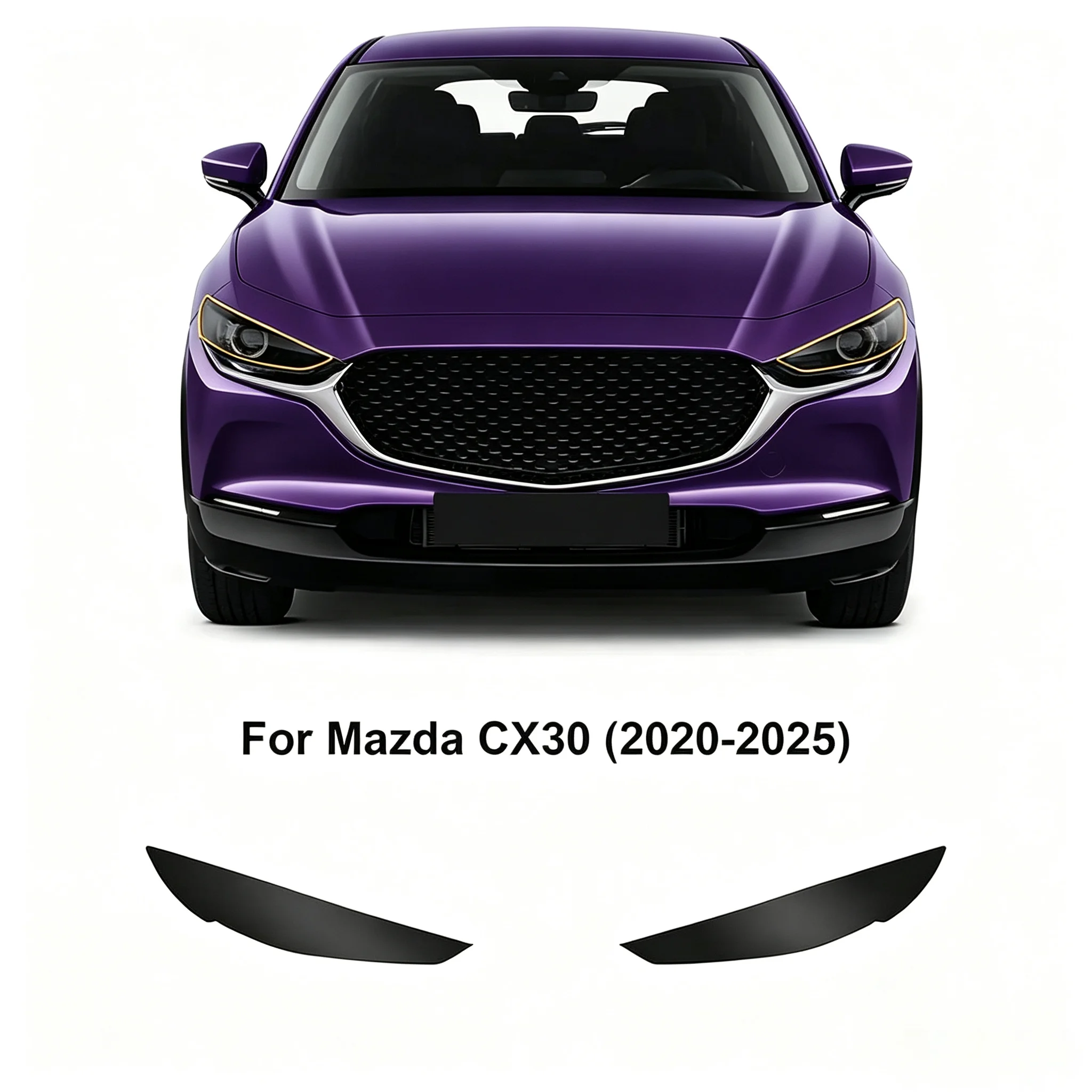 Für Mazda CX30 CX-30 2020-2025 Auto Transparente TPU-Schutzfolie Scheinwerfer Rückspiegel Folie B- und C-Säulen PPF Anti-Kratz-Folie – Detail 4