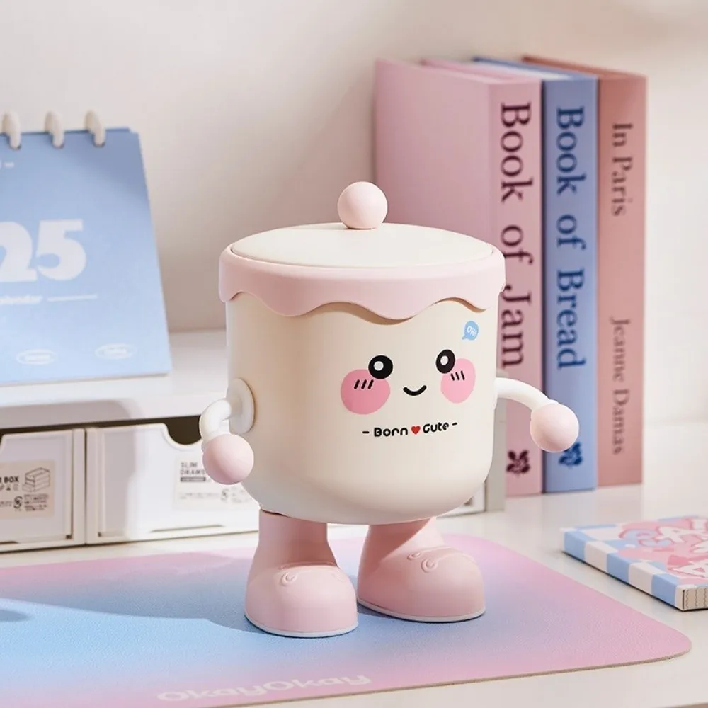 New Cartoon Style Desktop Organiser Multipurpose Miniature Size Desktop Waste Basket DIY Space-Saving Pen Holder Office Desktop