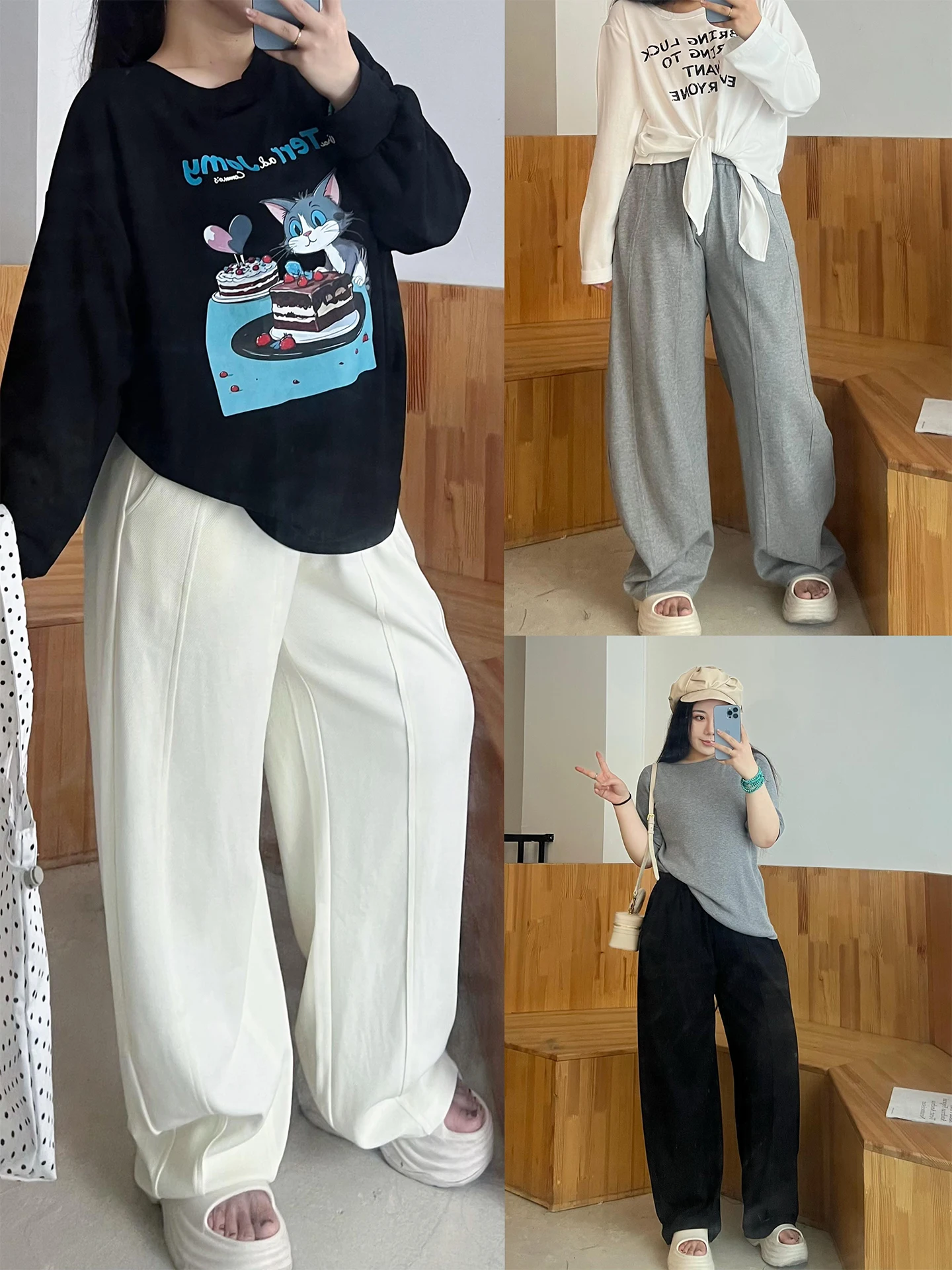 

Брюки-бананы прямого кроя больших размеров для женщин с фигурами типа «груша», удобные повседневные спортивные, из смесового хлопка, полиэстера и спандекса, с высокой талией...