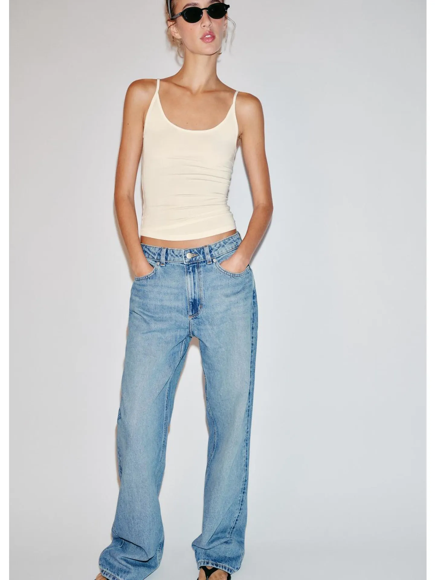 Summer New Women's Street Style Sleeveless round Neck Straight Tube Bottom Bangle Top Polyester Fiber Curvy Vest Outerwear
