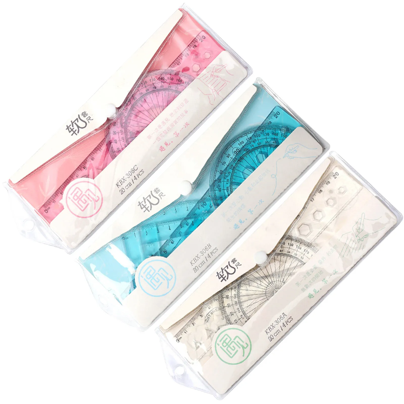 

Набор линеек для школы: Прозрачные, прочные, утолщенные, удобные для переноски, разноцветные, для учеников и детей, 20 см, красные, синие