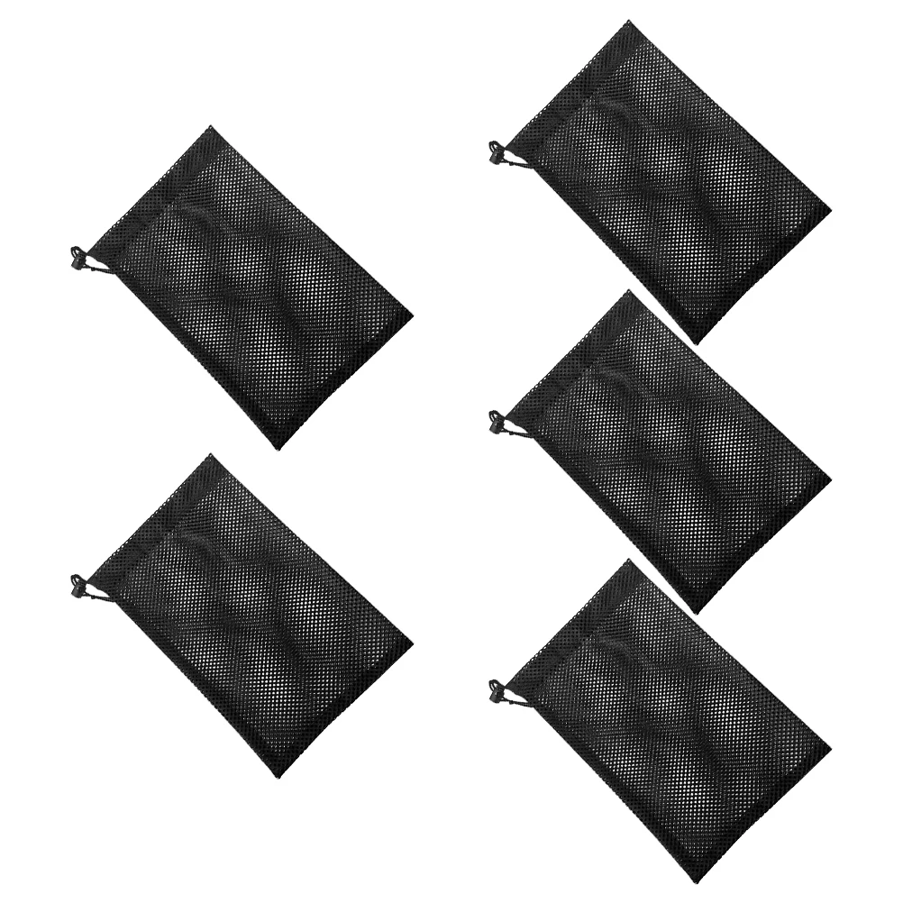 

5 шт., сетчатая сумка для мячей для гольфа, устойчивая к разрыву, износостойкая, для хранения спортивных мячей, портативная сетчатая сумка на шнурке, органайзер для уличных мячей