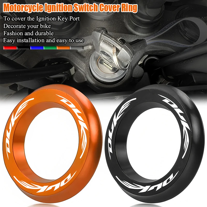 دراجة نارية حلقة رئيسية التبديل الإشعال الدائري CNC الألومنيوم مفتاح إشعال حلقات للغطاء ل DUKE 125 200 250 390