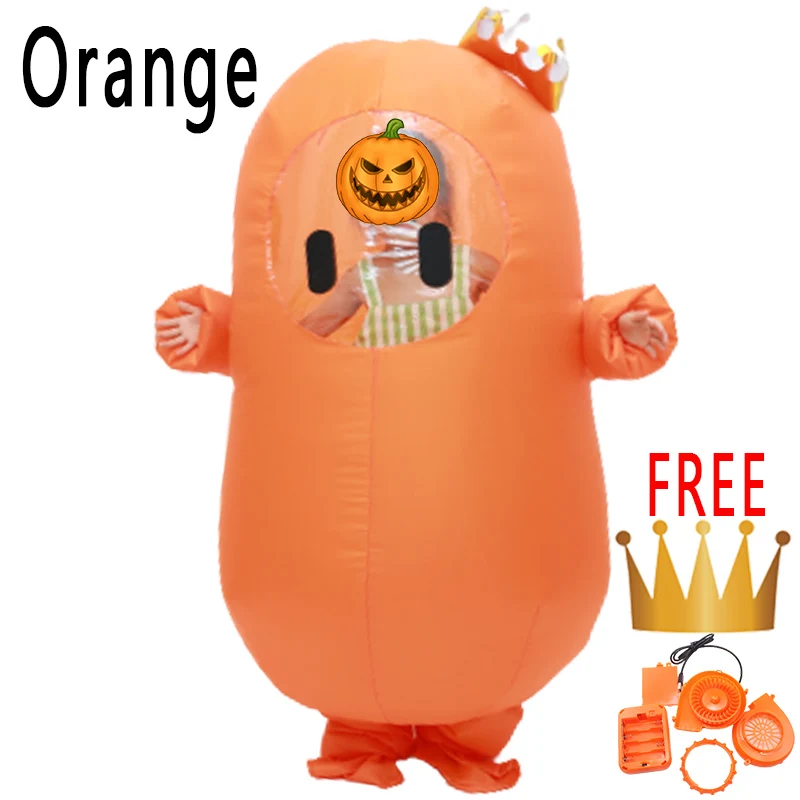 Fall Jongens Opblaasbare Kostuum Meisje Vrouwen Mannen Kid Adult Jellybean Game Struikelen Anime Cosplay Halloween Verjaardagsfeestje Blow Up Pak