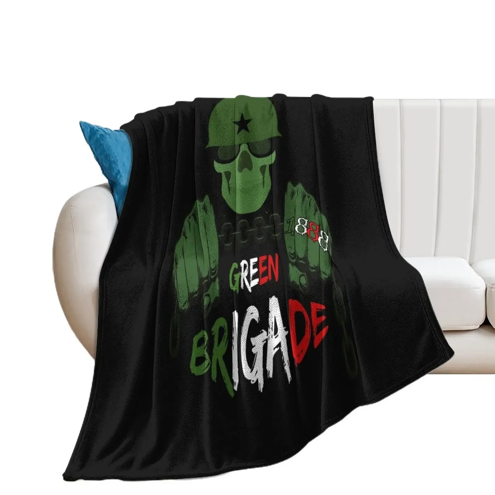 

Green Brigade Throw Blanket Fashion Sofas Plaid on the sofa Blankets