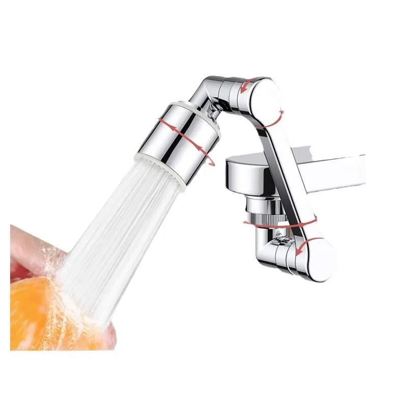 Faucet Aerator Swivel Extender Brass Anti Splash 360 Rotating Swing Arm Water Saving Tap Adapter for Kitchen Bathroom Sink