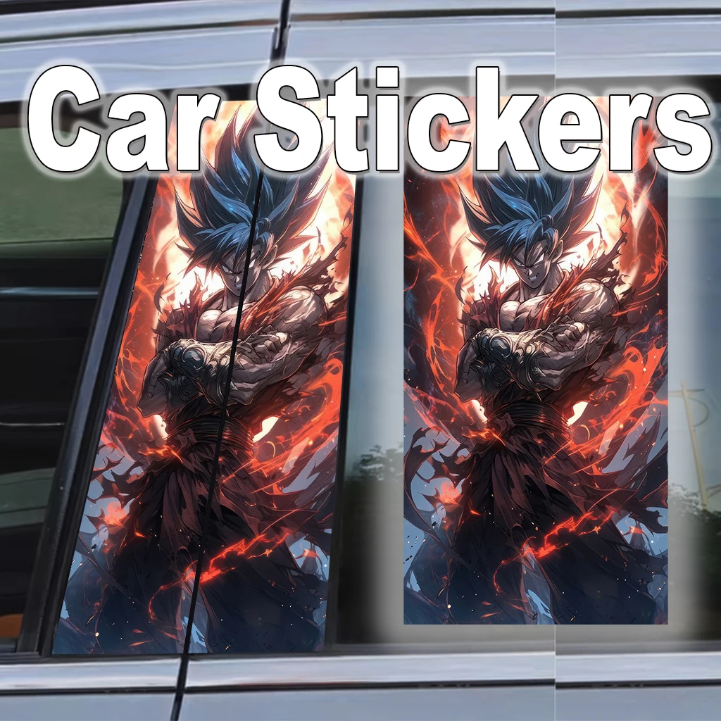 

Dragon Ball Samurai Car Stickers B Pillar C Pillar Waterproof Decoration Cover Scratch Doors Pillar Sunscreen Vinyl Decals