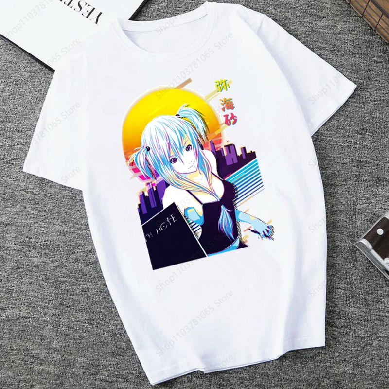 Misa Amane Print Funny Graphic T Shirts Women Summer Harajuku Girls Streetwear Camisa Casual O Collar Custom Shirt