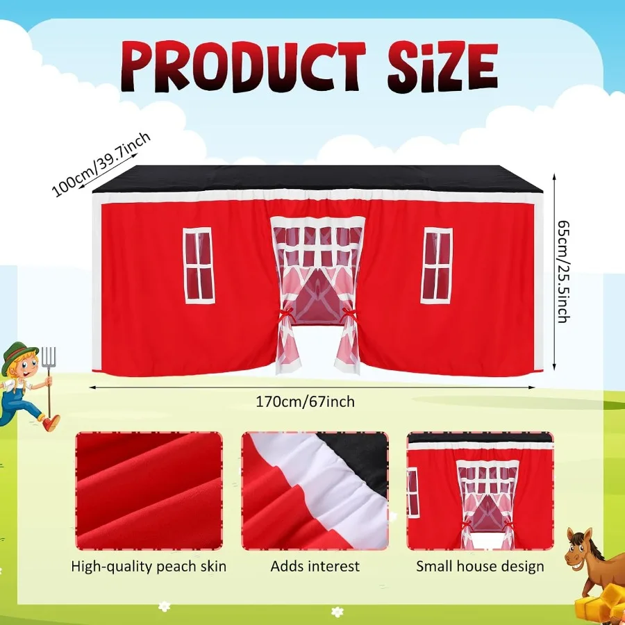 10 pés x 7,5 pés grande playhouse pano de mesa forte tenda capa playhouse interior ao ar livre toalha de mesa para festa de aniversário playgroun