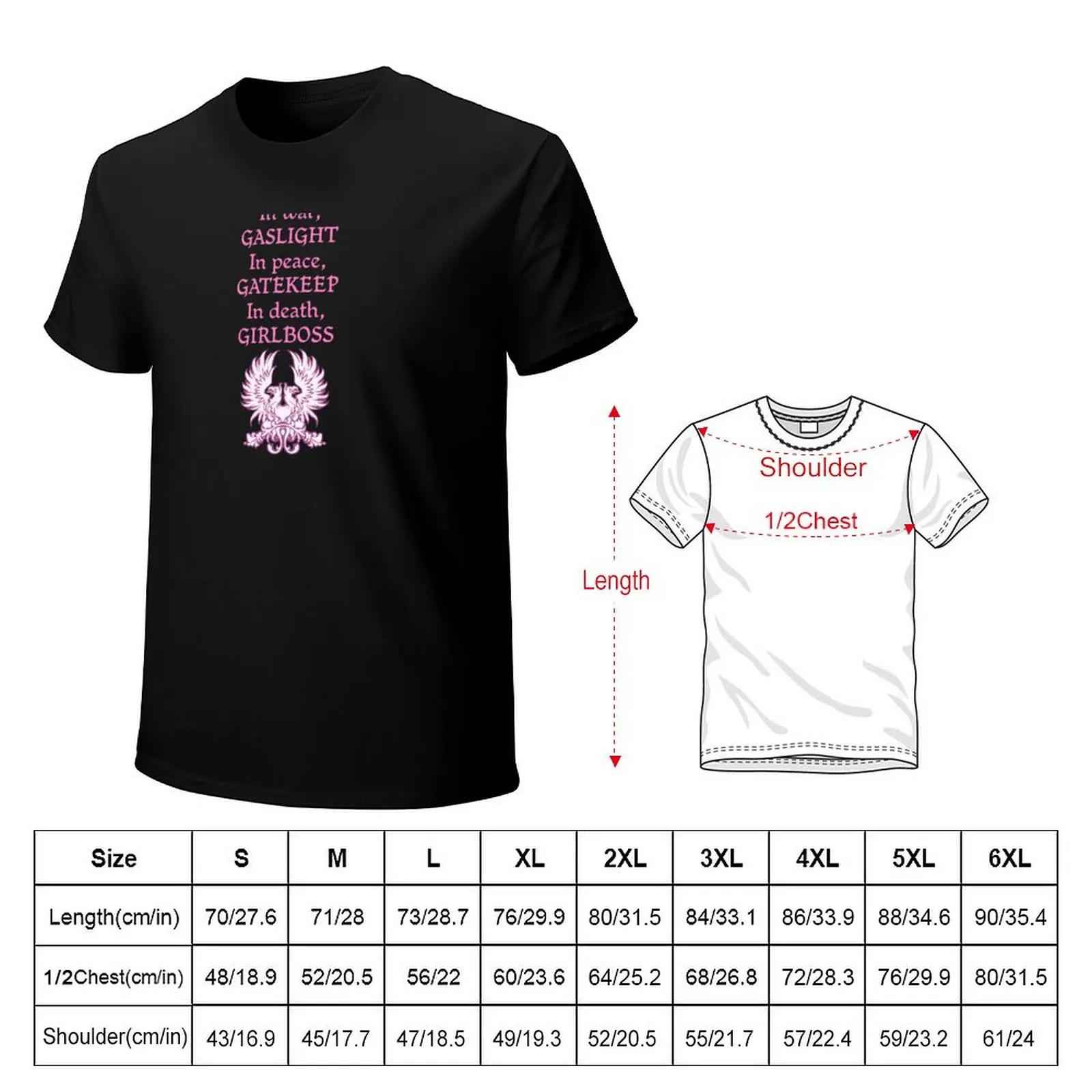 Grey warden gaslight, gatekeep, girlboss pink T-Shirt t shirt for man 100 percent cotton T-Shirt