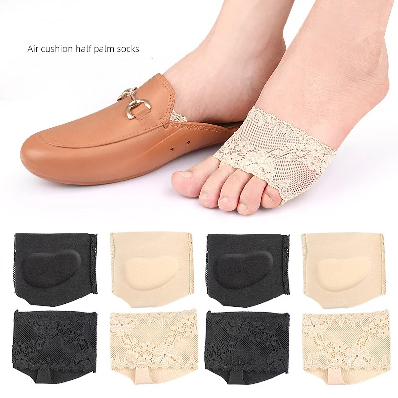 Forefoot Pad Separated Toe Lace Cloud Cotton Cushion Pressure-relieving And Anti-slip Exposed Toe Fish-mouth