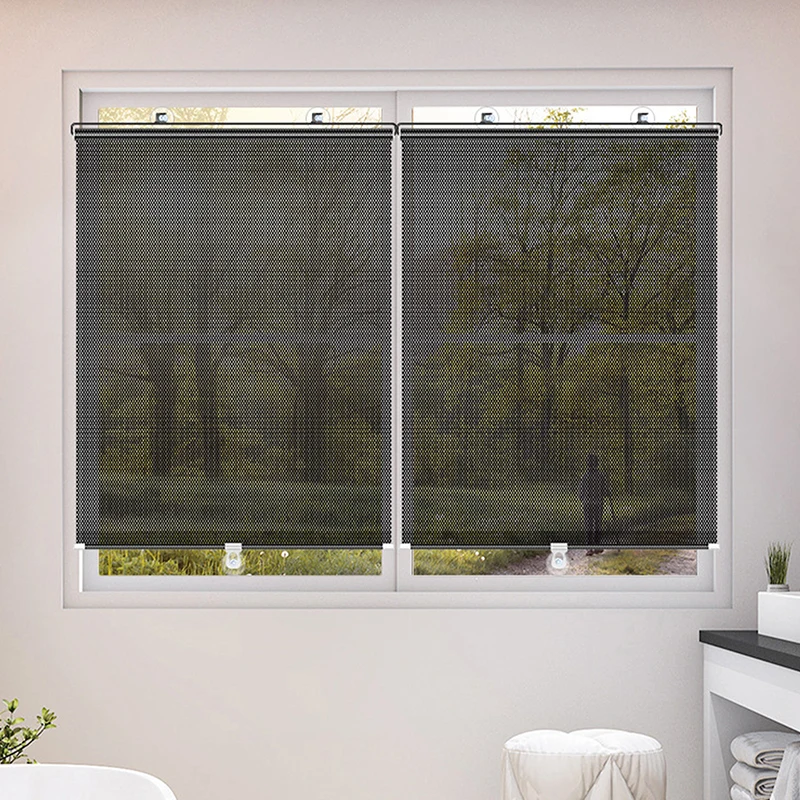 Sunshade Roller Blinds Automatic Retractable Shading Curtains For Bedrooms Living Rooms Car Kitchen Window Curtain