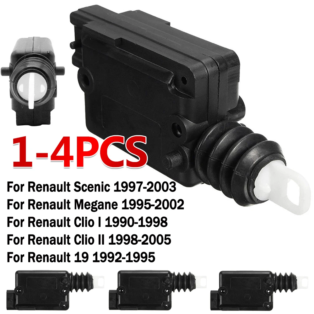 1-4Pcs 2 Pin Front Door Central Lock Motor Actuator For Renault Scenic Megane Clio I II 19 OEM Number 7702127213 7701039565