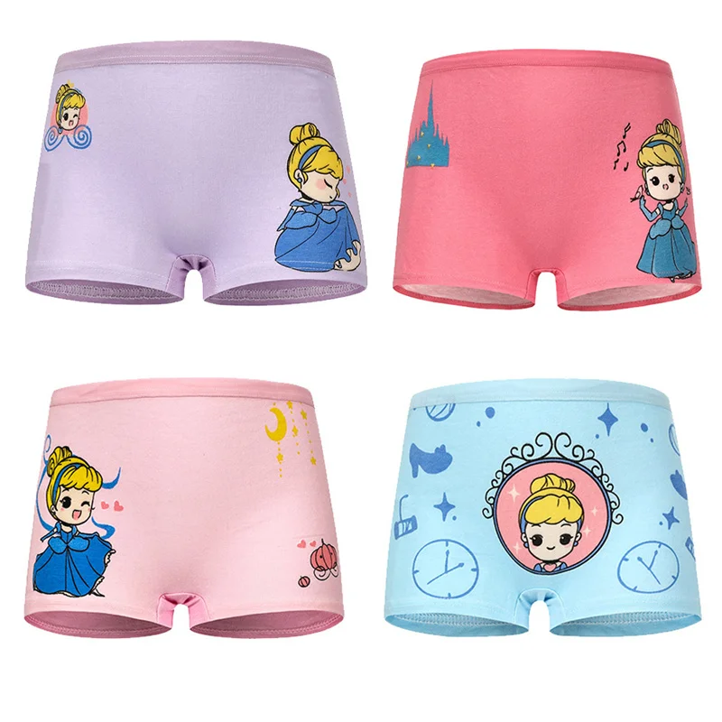 12pcs/lot Cotton Baby Girls Panties Soft Cute Cartoon Underwear for Girls Kids Boxer Panties Breathable Teen Children\'s Briefs