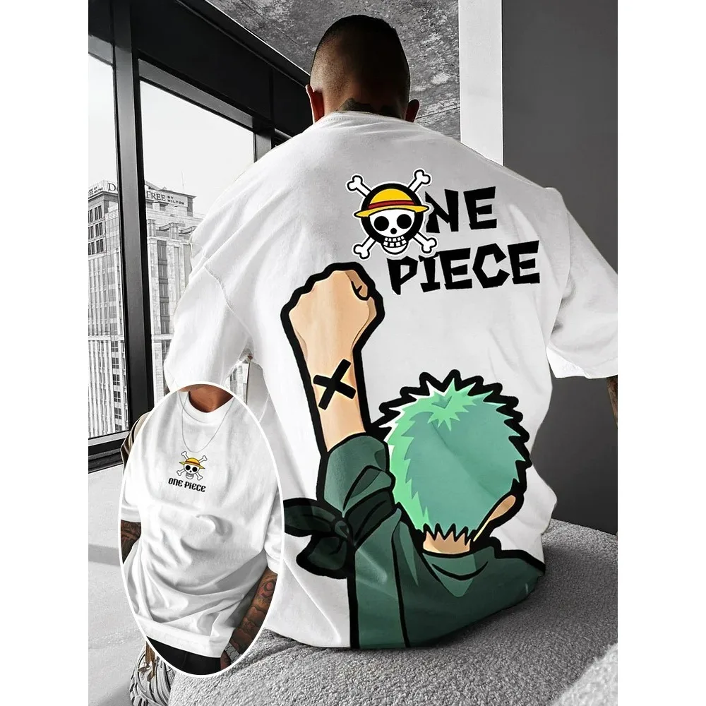 One Piece Anime Roronoa Zoro Printed T-shirt Men's and Women's T-shirt Men's Top Sports T-shirt Men's T-shirt Summer Tee 2026