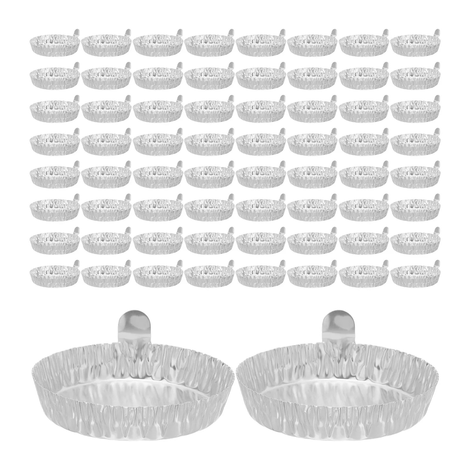 

100 шт. алюминиевых весовых лотков 78 мм, тарелки для взвешивания из алюминиевой фольги с ручкой для лабораторного оборудования, фольгированные лотки для лабораторий