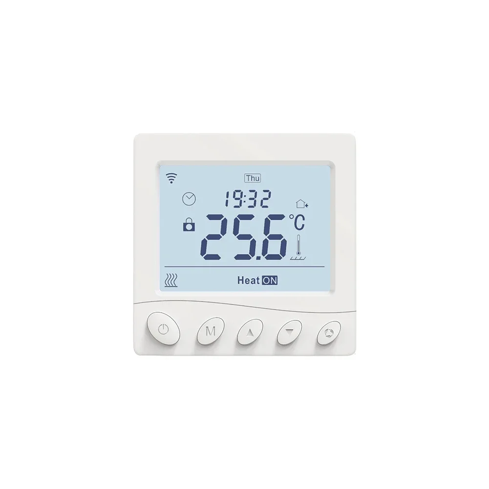 Remote App Control Voice Assistant Support Energy Saving and Safety Features WLAN Programmable Water Floor Heating Thermostat