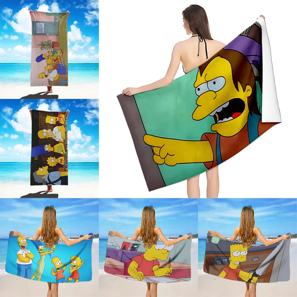 

Anime The Simpsons Cyrus Simpson Beach Towel Microfiber Sand Free Quick Dry Soft Sandproof Pool Towels Gift for Women Travel