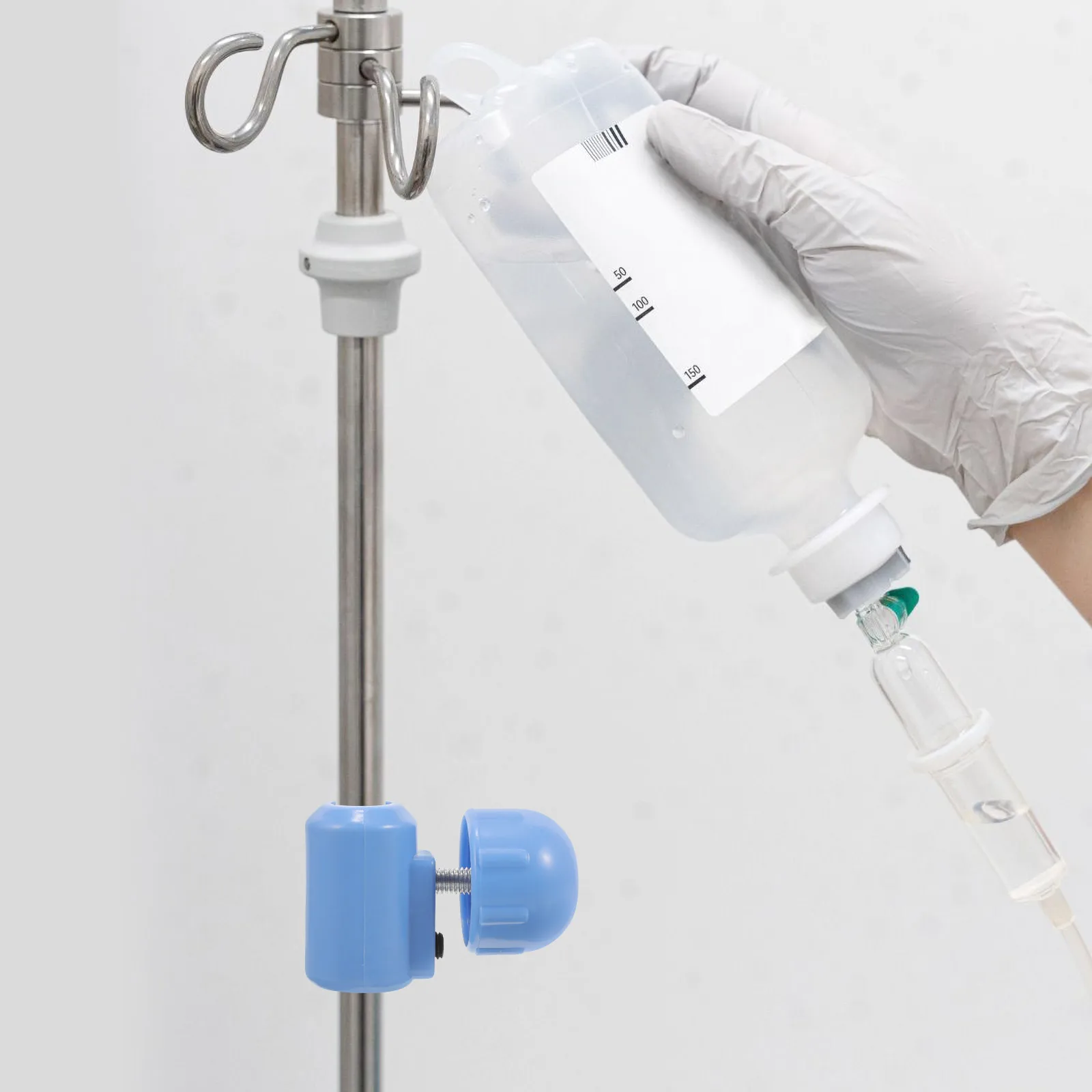 

Adjustable Infusion Stand Plastic Adjuster Replacement Parts Supplies Buckle Connector Hospital Home Use Durable ABS Metal