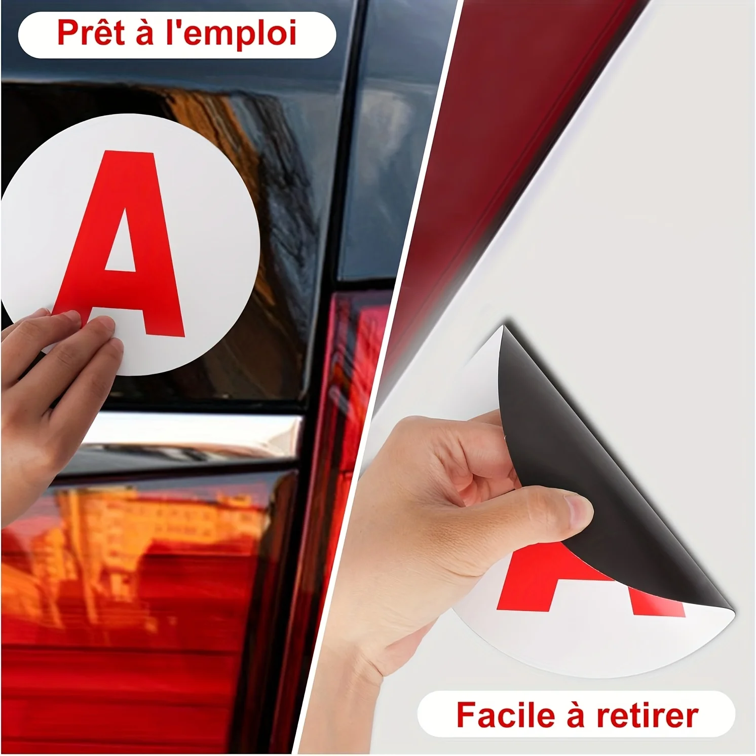 2 قطعة محرك السيارة المبتدئ المغناطيس علامة ملصق المغناطيسي الجديد سائق ملصق للمركبة ، مغناطيس السيارة للسائقين المبتدئين