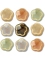 10Pcs 11mm Flower Resin Pearl Buttons For Clothing Sewing Accessories Knitting Luxury Crafts Supplies Shirt Small Pink Blue diy