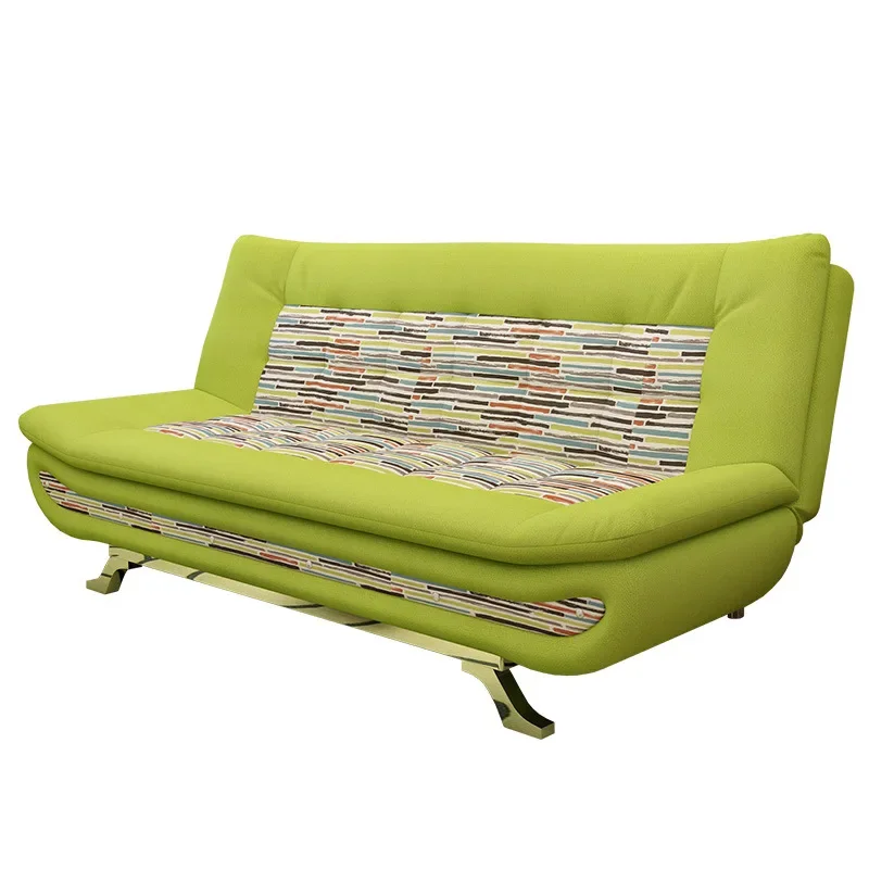 Household sofa bed three-gear adjustable double folding multi-functional fabric small apartment sofa bed dual-purpose