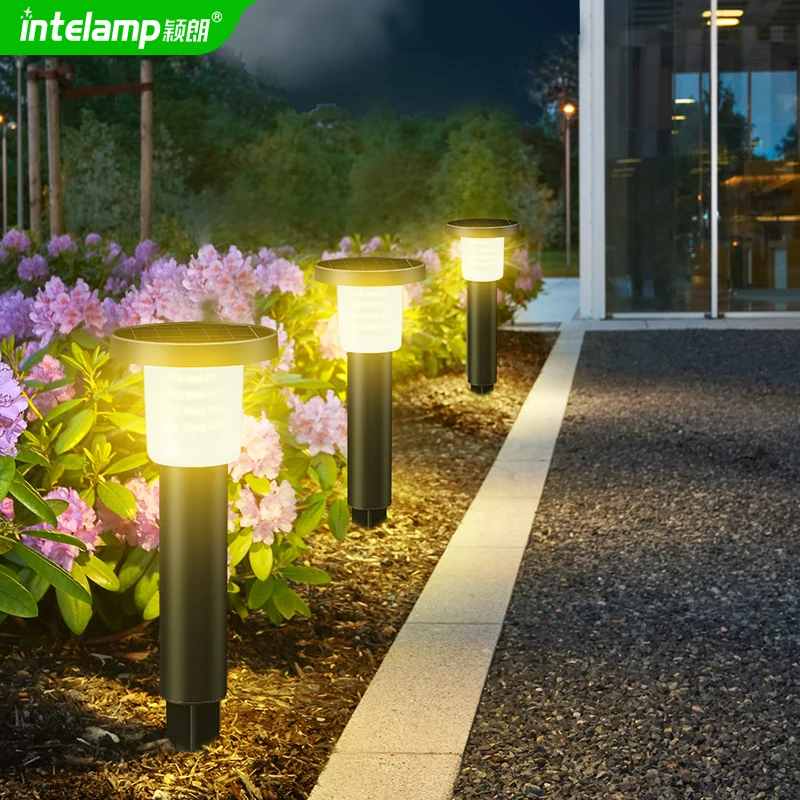 

Intelamp 2 Pack Solar Pathway Lights Outdoor Stainless Steels Lawn Lamp ﻿for Walkway Villa Garden Courtyard District Residential