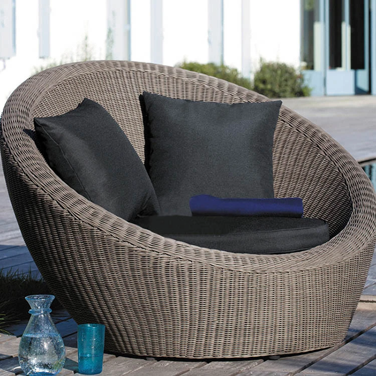 Customized outdoor lounge bed, single rattan chair, sofa bed, outdoor balcony, patio, leisure rattan woven bed, rattan made