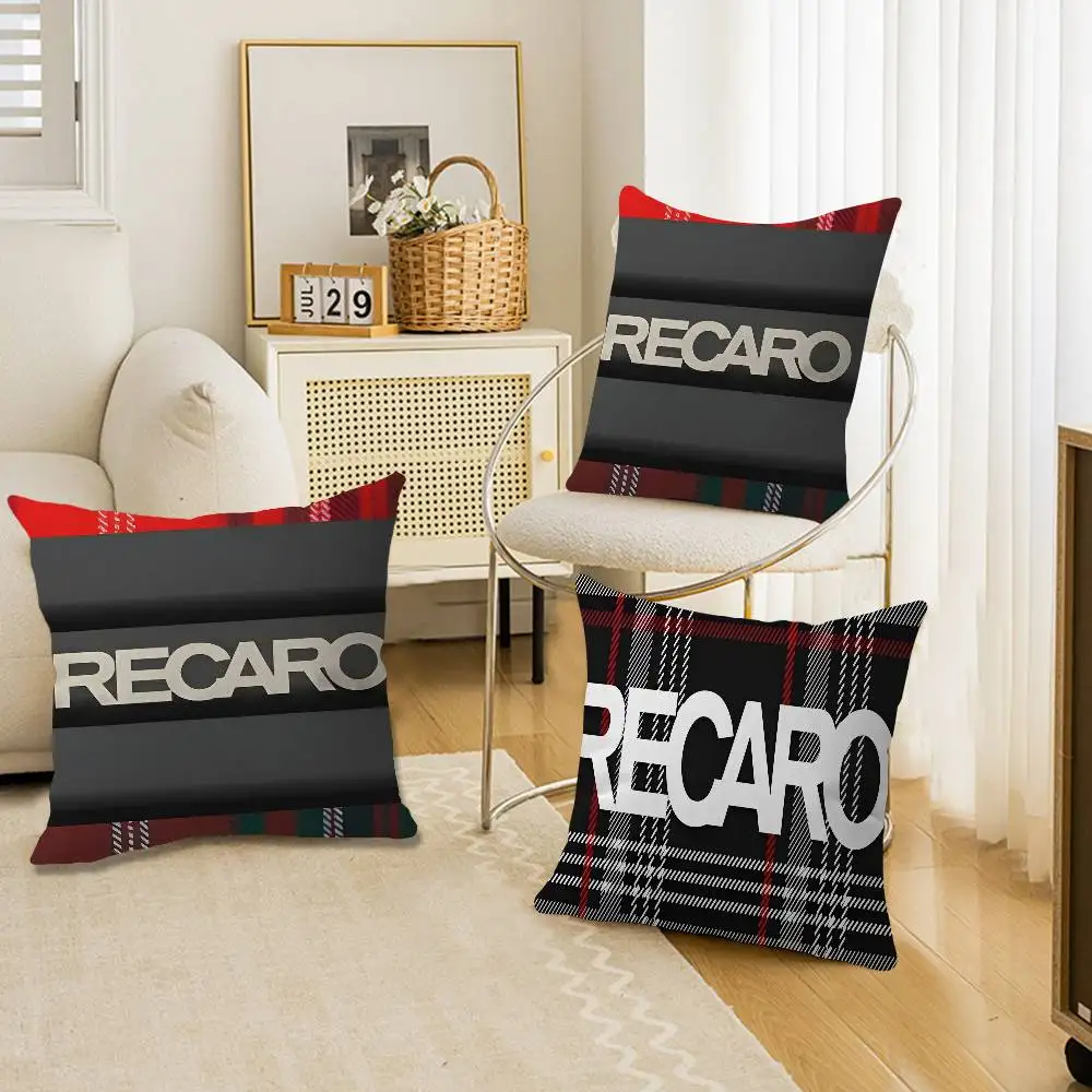 R-Recaros Logo Pillow Gift Home Office Decoration Pillow Bedroom Sofa Car Cushion CoverPillow Case