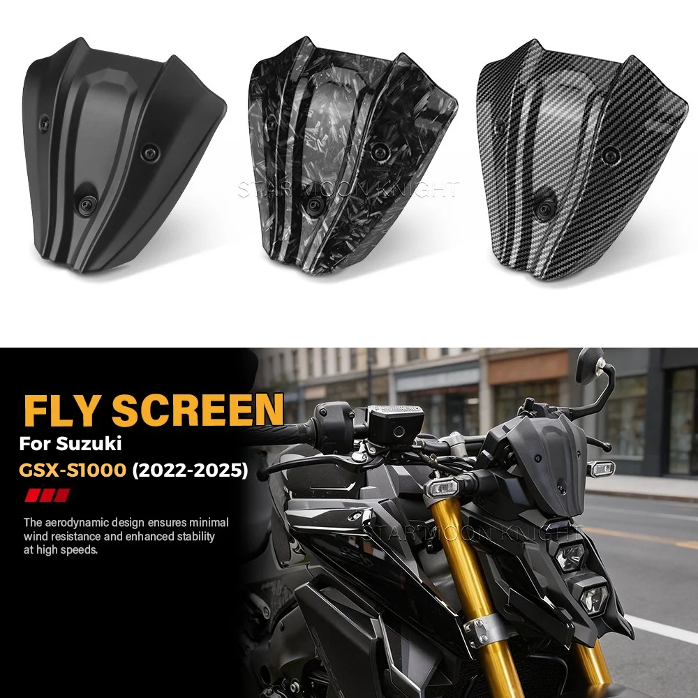 Parabrisas Deportivo Pequeño FLY SCREEN para Motocicleta Suzuki GSX-S1000 GSXS 1000 GSX S1000 2022-2025 Deflector de Viento