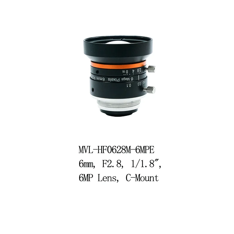 HIKROBOT MVL-HF0628M-6MPE 6mm, F2.8, 1/1.8