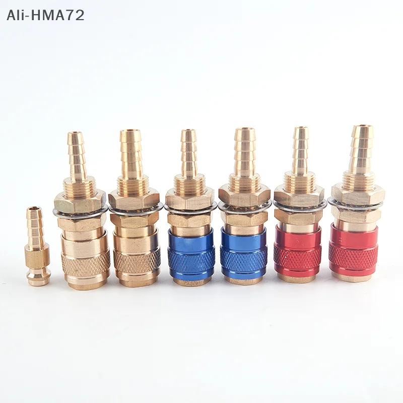 Ali-HMA72-Adaptador de Gas refrigerado por agua, conector rápido para soplete de soldadura TIG/MIG, enchufe M6/M8