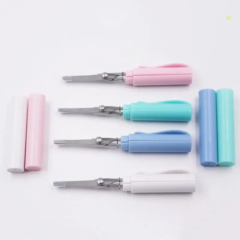 Sewing Embroidery Scissors Foldable Scissors Portable Travel Safety Scissors Pen Style Scissors for School Home Office