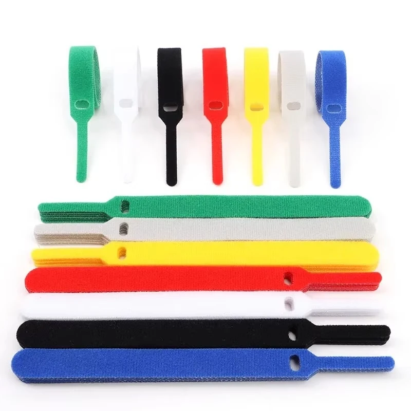 10-100Pcs Detachable Cable Ties Colored Plastics Reusable Cable Ties Nylon Loop Wrap Zip Ttype Cable Tie Wire Bandage Tie