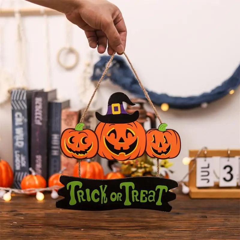 Home Decoration Ornaments Full Color Process Details With Lanyard Delicate Pattern Pumpkin Door Headwear Key Rack