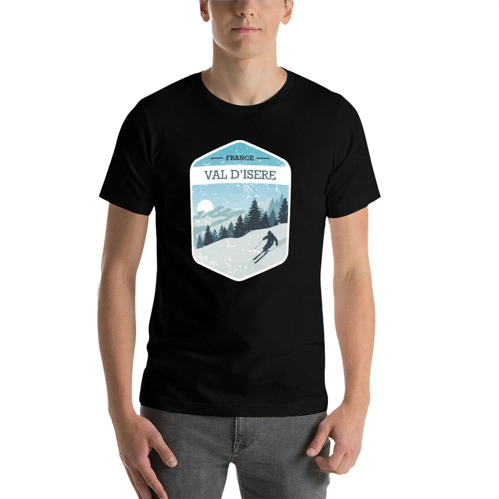 

Val d'Isere Ski Resort in France T-Shirt t shirt for man t shirt man luxury funny t shirts cotton T-Shirt