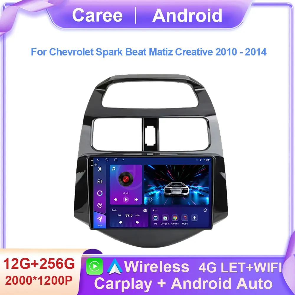 

Car Stereo Radio For Chevrolet Spark Beat Matiz Creative 2010 - 2014 Android Carplay Multimidia Video Player Head Unit WIFI 4G