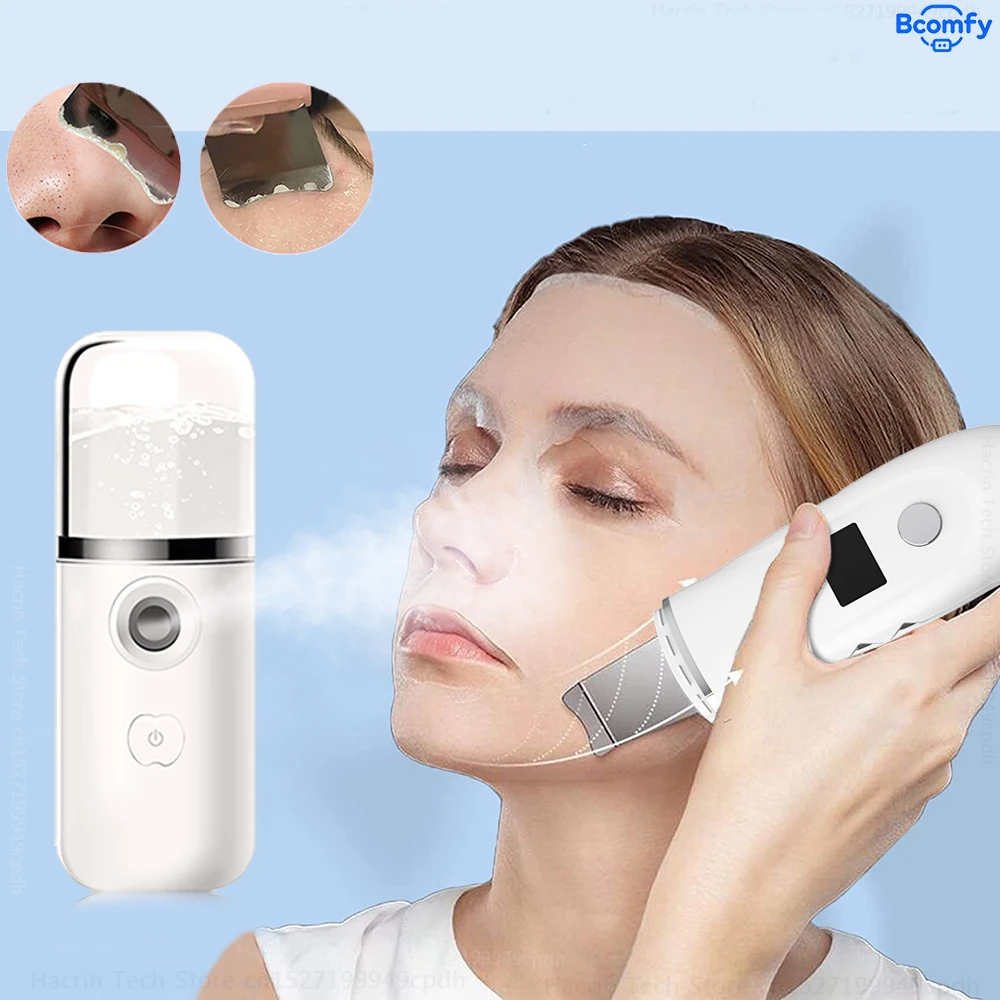 Depurador ultrassônico da pele, pá facial, removedor de cravo, dispositivo de peeling profundo para limpeza facial