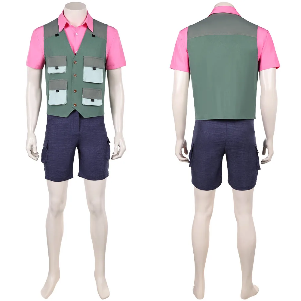 

Cartoon Zoo NIBBLES Cosplay Green Vest Pink Shirt Costume Suit Pants Clothes Set Outfits Halloween Carnival Party Dress Up