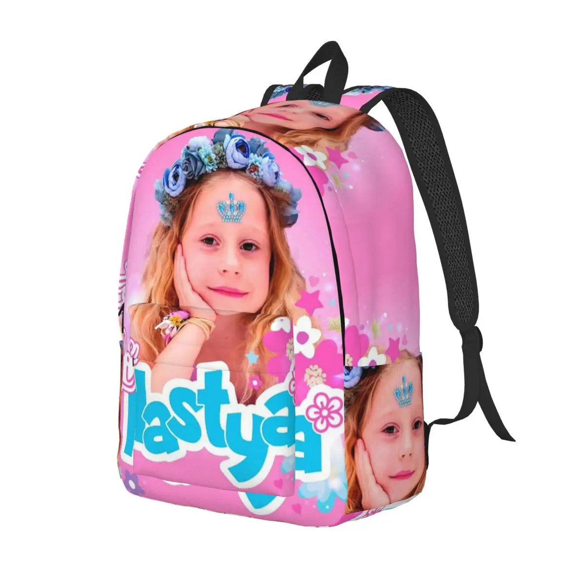 Cute Like Nastya Casual Backpack Sports High School Business Kawaii Cartoon Daypack for Men Women College Canvas Bags