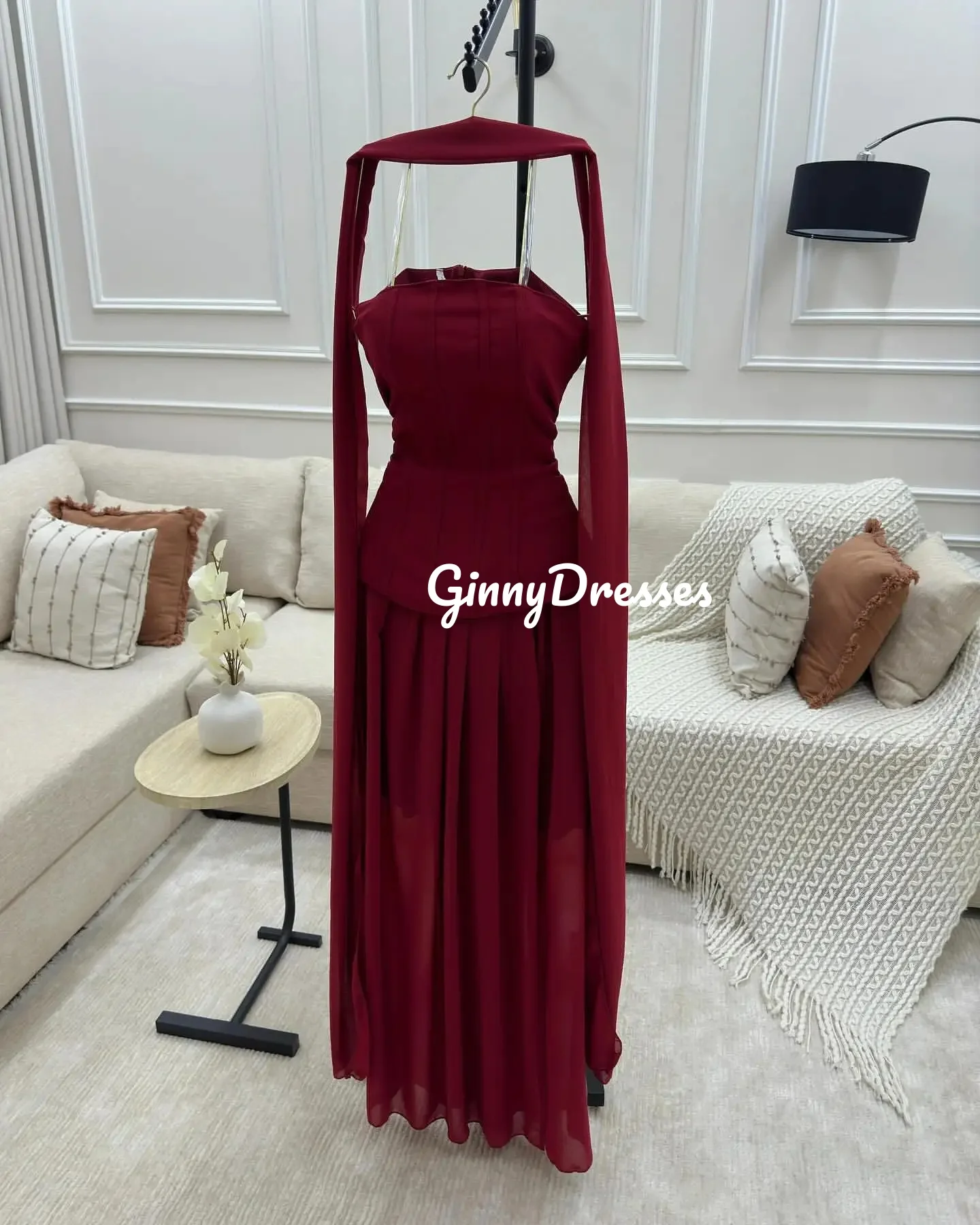 Robes d'occasion formelles personnalisées, ligne a, fendue, sans bretelles, longueur au sol, pour bal de promo, à volants, robes élégantes et belles