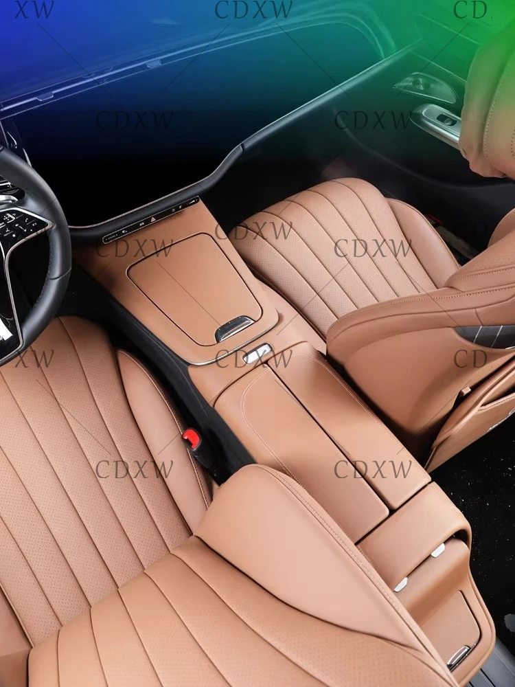 Suitable for Mercedes-Benz W214 new E-class E300 center control panel leather E260 armrest box protector 2024+